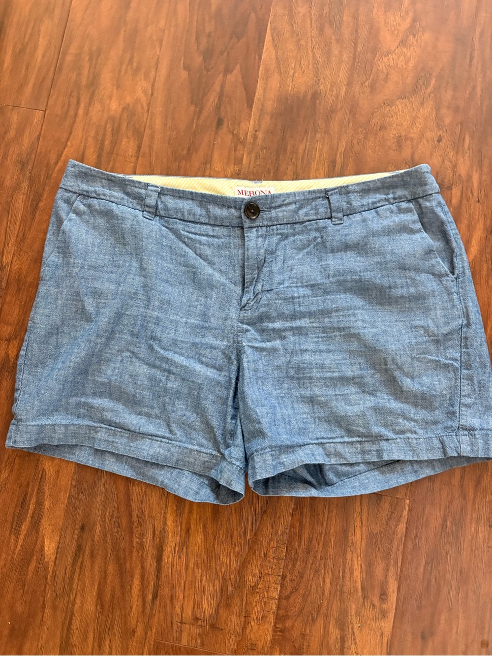 Cotton Chambray Shorts Size 8